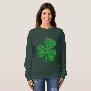 Sweatshirt Chemise Shamrock léopard de la Saint-Patrick - Che