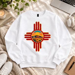 Sweatshirt Chemise vintage désert du Nouveau-Mexique soleil Z