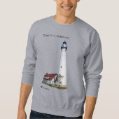 Sweatshirt Chemise Wind Point Lighthouse noir lettrage (Devant)
