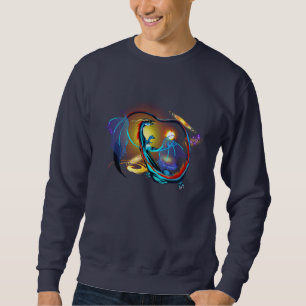 Sweatshirt Chemises bleues de dragon de galaxie