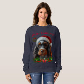 Sweatshirt Chemises de Noël pour chiens mignons (Devant entier)