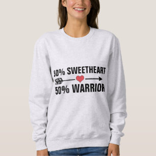 Sweatshirt Chemises drôles pour dames, guerrière chérie