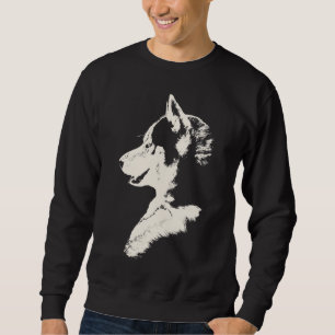 Sweatshirt Chemises enrouées de chien d'art de loup de