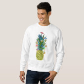 Sweatshirt Chemises tropiques et moches de Noël en ananas (Devant entier)