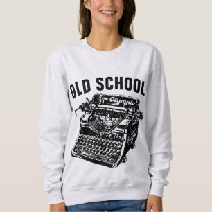 SWEATSHIRT CHEMISES VINTAGE MACHINE À ÉCRIRE ÉCOLE RETRO