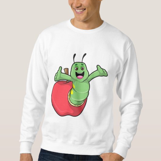 Sweatshirt Chenille avec pomme (Devant)