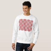 Sweatshirt Chèque rouge/blanc motif flocon de neige Thunder_C (Devant entier)