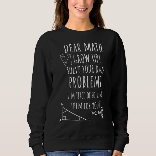 Sweatshirt Cher Math Augmenter Math Classe Math Cher Math (Devant)