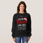 Sweatshirt Cher Papa Noël, Combien savez-vous déjà (Devant entier)