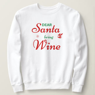 Sweatshirt 'Cher Père Noël, Apporte du Vin' Humour Joie Ludiq