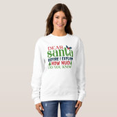 Sweatshirt Cher Père Noël, Combien En Savez-Vous ? (Devant entier)
