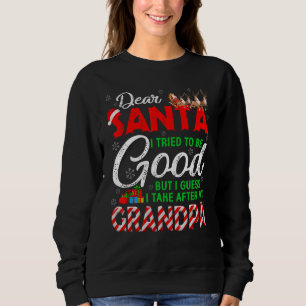 Sweatshirt Cher Père Noël j'ai essayé d'être sage mais je tie