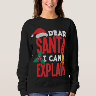 Sweatshirt Cher Père Noël, Je Peux Expliquer Au Père Noël Son