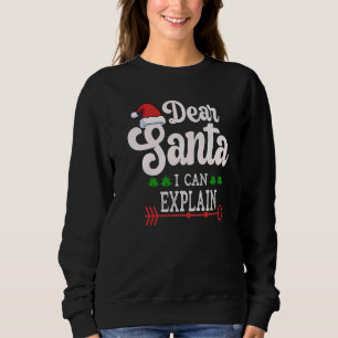 Sweatshirt Cher Père Noël, Je Peux Expliquer Xmas Naughty Mat
