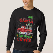 Sweatshirt Cher Père Noël vient d'apporter des vaches Père No (Devant)