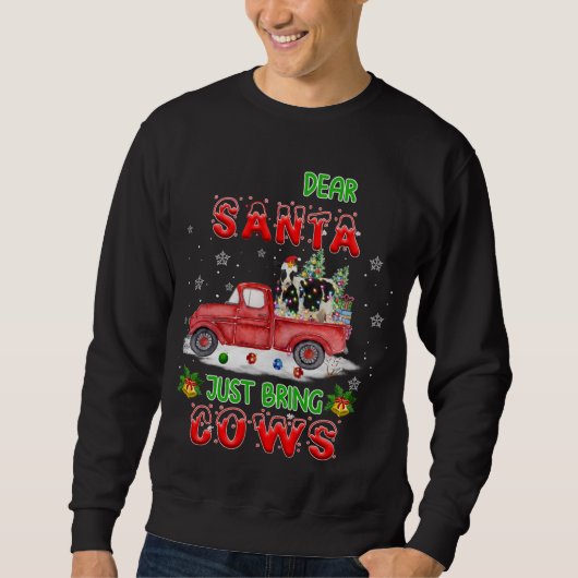 Sweatshirt Cher Père Noël vient d'apporter des vaches Père No (Devant)