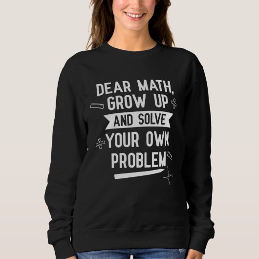 Sweatshirt Cher Professeur de Mathématiques Drôle Adolescente (Devant)