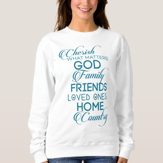 Sweatshirt Chercher ce qui compte Turquoise (Devant)