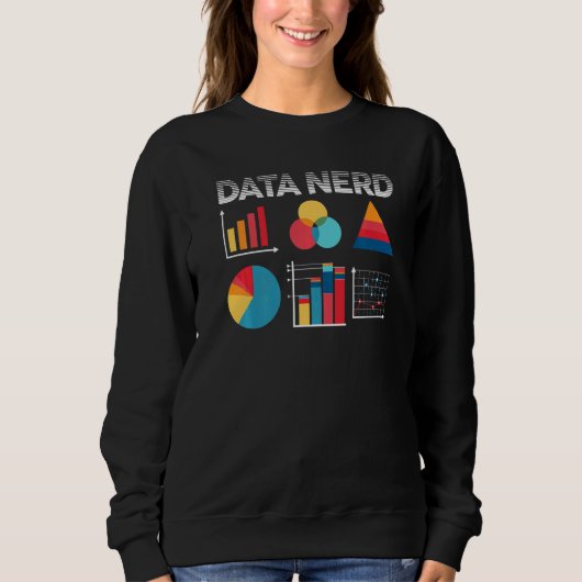 Sweatshirt Chercheur analyste de données scientifique Données (Devant)