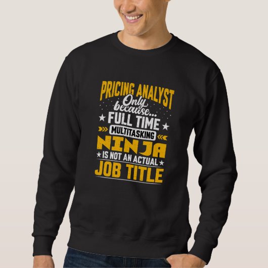 Sweatshirt Chercheur en tarification Analyste Comptable Titre (Devant)