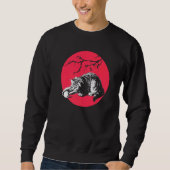 Sweatshirt Cherry Blossom Japanese Playing Cat Cute (Devant)