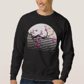 Sweatshirt Cherry Blossom Japonais Retro Sunset Sakura Tree (Devant)