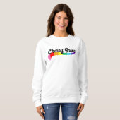 Sweatshirt Cherry Grove Fire Island NY rainbow logo LGBTQ (Devant entier)