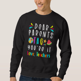 Sweatshirt Chers parents Étiquette Vous êtes ça l'amour Ensei