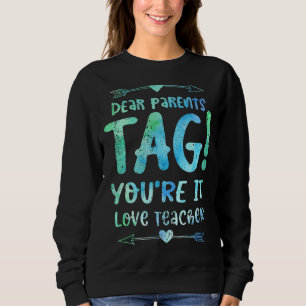 Sweatshirt Chers parents Étiquette Vous êtes ça l'amour Ensei