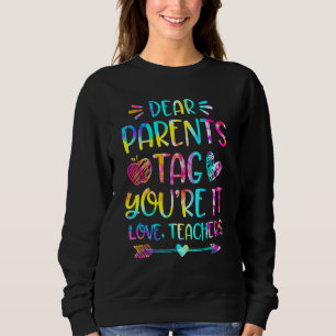 Sweatshirt Chers parents Étiquette Vous êtes ça l'amour Ensei