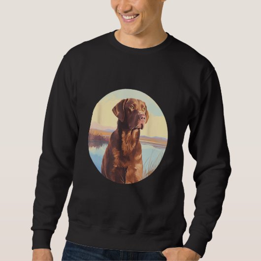 Sweatshirt Chesapeake Bay Retriever Dog Cute Dog Breed (Devant)