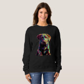 Sweatshirt Chesapeake Bay Retriever Puppy Dog Pop Art (Devant entier)