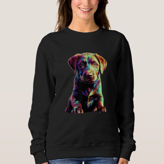 Sweatshirt Chesapeake Bay Retriever Puppy Dog Pop Art (Devant)