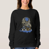 Sweatshirt chess board king game queen space spaceman (Devant)