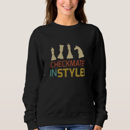 Sweatshirt Chess Chess Chess Checkmate En Style (Devant)