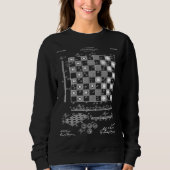 Sweatshirt Chess field blueprint invention description techni (Devant)