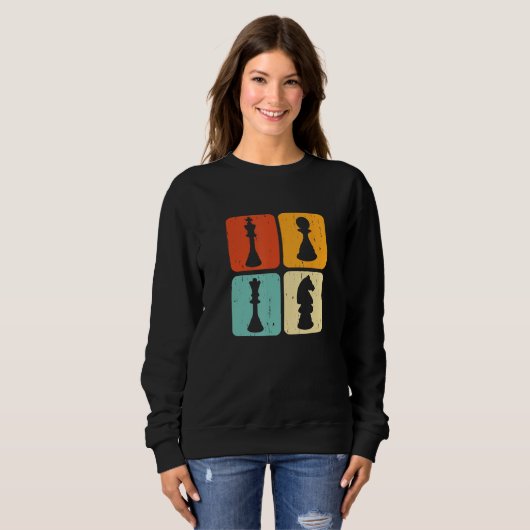 Sweatshirt Chess Figures  Chess Player Pun Quote (Devant entier)