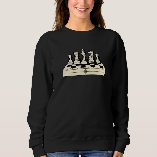 Sweatshirt Chess Retro Graphic Chess Player Checkmate Board G (Devant)