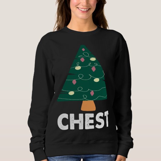 Sweatshirt Chest Chestnuts Couples Matching Christmas Costume (Devant)