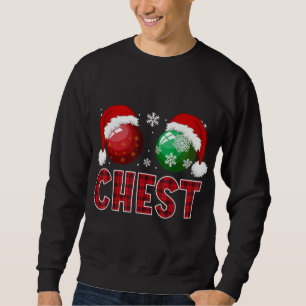 Sweatshirt Chest Nuts Christmas Funny Matching Couple Chestnu