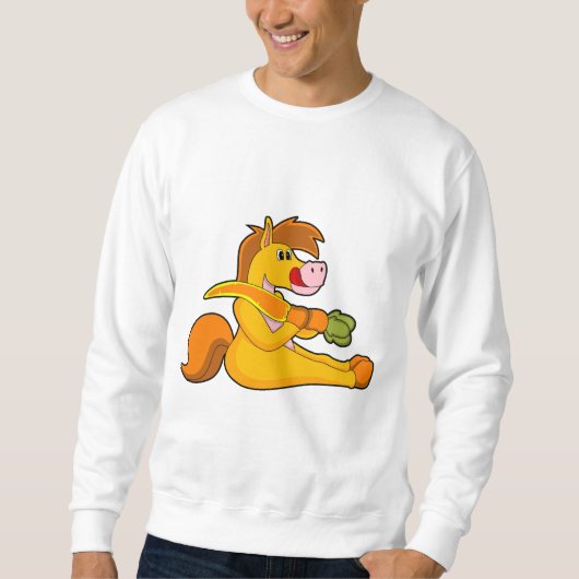 Sweatshirt Cheval à la carotte (Devant)