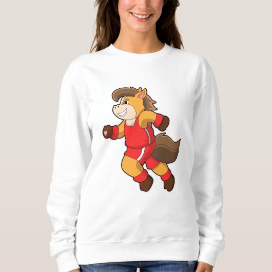 Sweatshirt Cheval à la course (Devant)