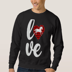 Sweatshirt Cheval Amant Drôle Buffle Plaid Amour Cheval Valen