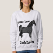 Sweatshirt Cheval américain de race selle (Devant)