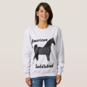 Sweatshirt Cheval américain de race selle (Devant entier)