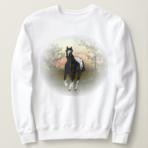 Sweatshirt Cheval Appaloosa Noir