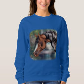 Sweatshirt Cheval arabe bai (Devant)