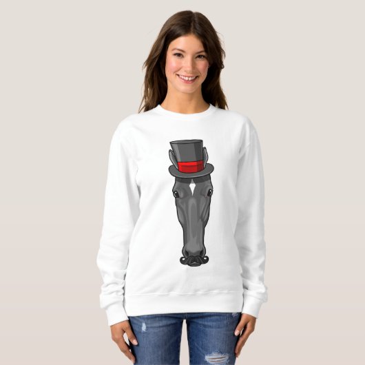 Sweatshirt Cheval avec Cylindre (Devant entier)