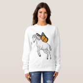 Sweatshirt Cheval avec papillon (Devant entier)