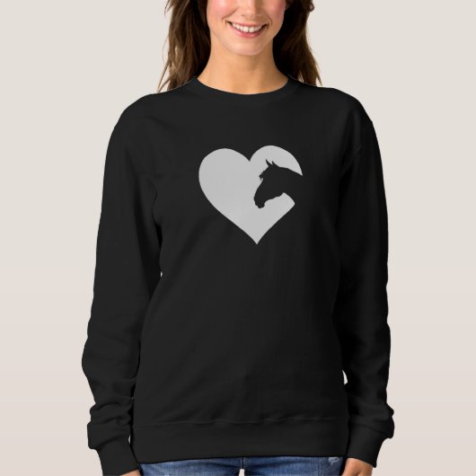 Sweatshirt Cheval Coeur Cheval Cheval (Devant)